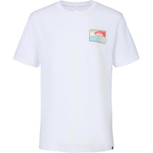 Quiksilver Boys’ Short Sleeve Logo Graphic T-Shirt, Soft & Comfortable, Regular Fit(White Grady Case)