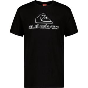 Quiksilver Boys’ Short Sleeve Rashguard Surf Shirt with UPF 50+ Sun Protection, Kid’s Swim Top(Black Surf)