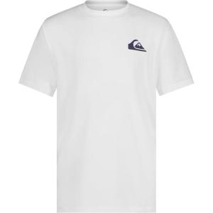 Quiksilver Boys’ Short Sleeve Rashguard Surf Shirt with UPF 50+ Sun Protection, Kid’s Swim Top(White)