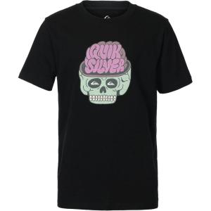 Quiksilver Boys’ Short Sleeve Screen Print Graphic T-Shirt, Soft & Comfortable, Regular Fit(Black Skulled)