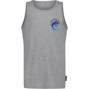 Quiksilver Boys’ Sleeveless Graphic Tank Top Shirt(Grey Happy Wave)