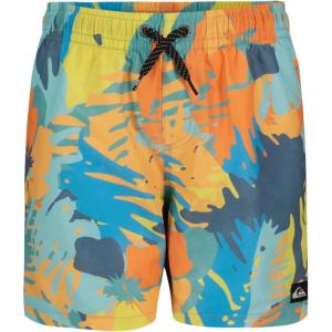 Quiksilver Boys’ Volley Swim Trunks with UPF 50+ Sun Protection, Quick Dry Bathing Suit Shorts(Aqua Sky)