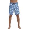 Quiksilver Mens Surfsilk Scallop 19 Boardshorts(Coronet Blue Prnt 4)