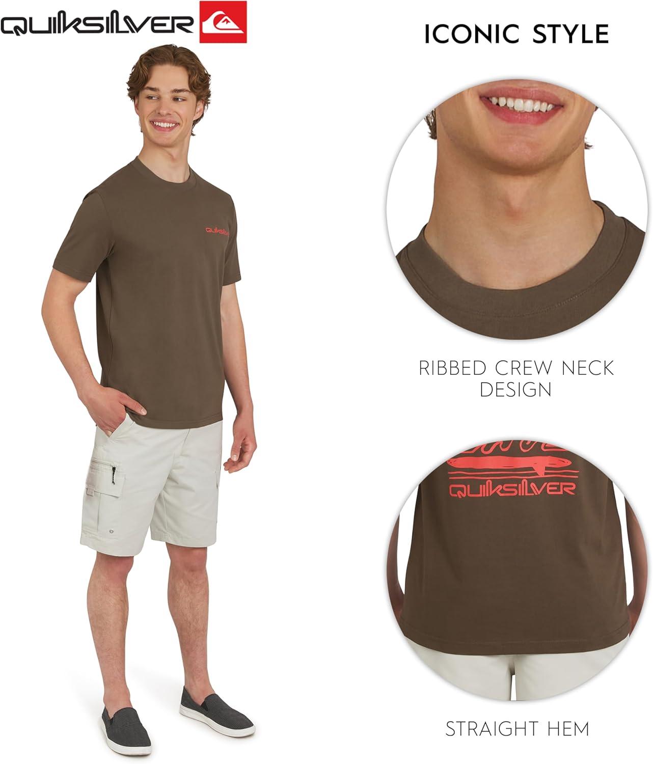 image:imageQuiksilver Mens Regular Fit Premium Soft Cotton Tee Short Sleeve TShirtCanteen