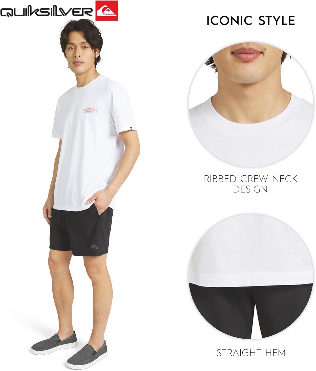 image:imageQuiksilver Mens Regular Fit Premium Soft Cotton Tee Short Sleeve TShirtSoft White