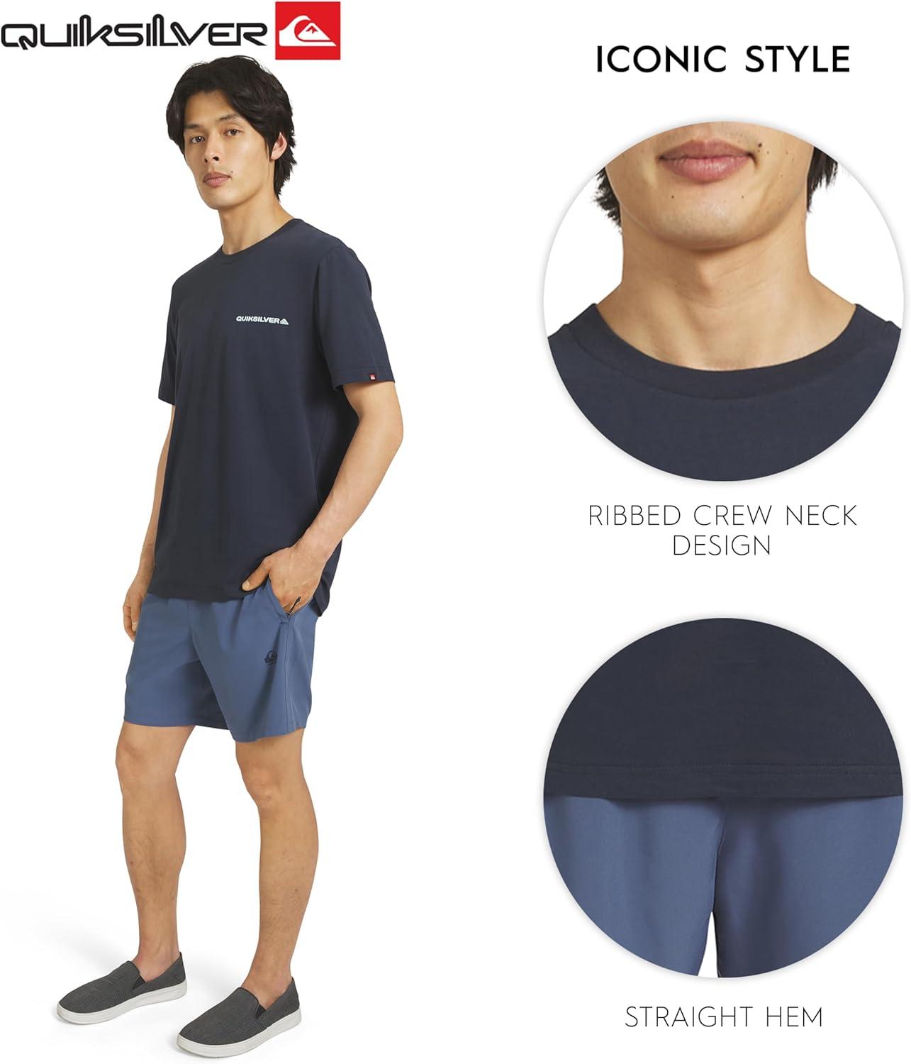 image:imageQuiksilver Mens Regular Fit Premium Soft Cotton Tee Short Sleeve TShirtTotal Eclipse