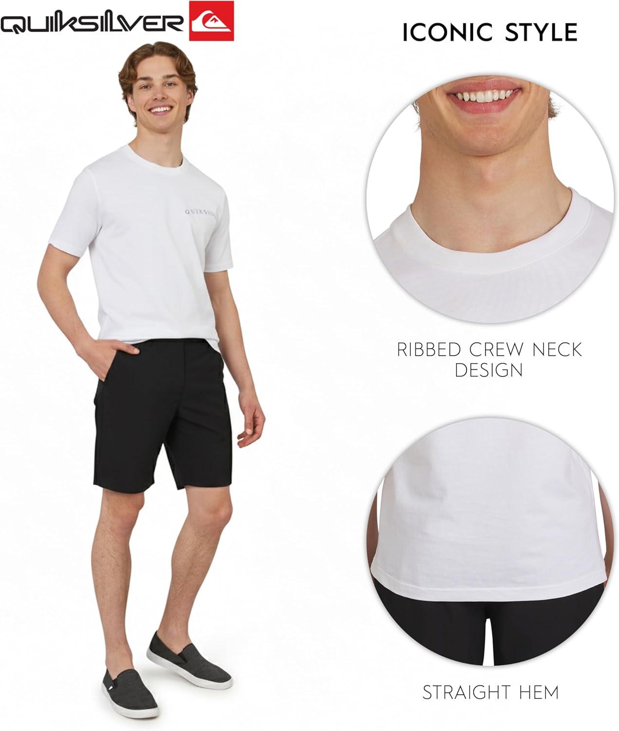 image:imageQuiksilver Mens Regular Fit Premium Soft Cotton Tee Short Sleeve TShirtWhite