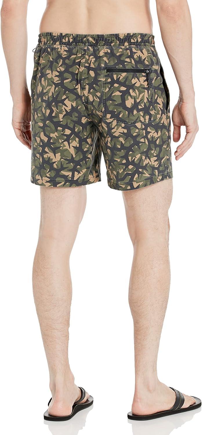 image:imageQuiksilver Mens Standard Mongrel Str 17nb Elastic Waist Volley Swim Trunk Bathing SuitGrape Leaf