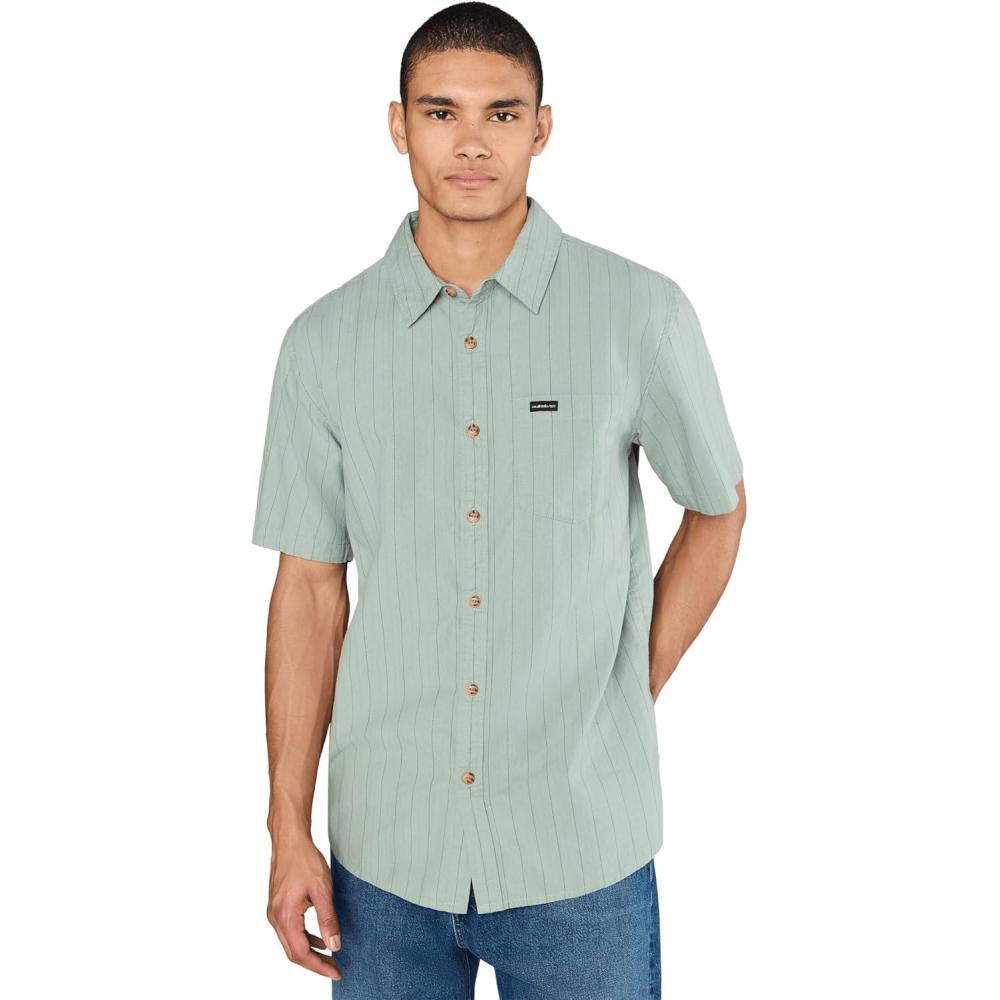 image:imageQuiksilver Mens Dobby Stripe Classic WovenLily Pad
