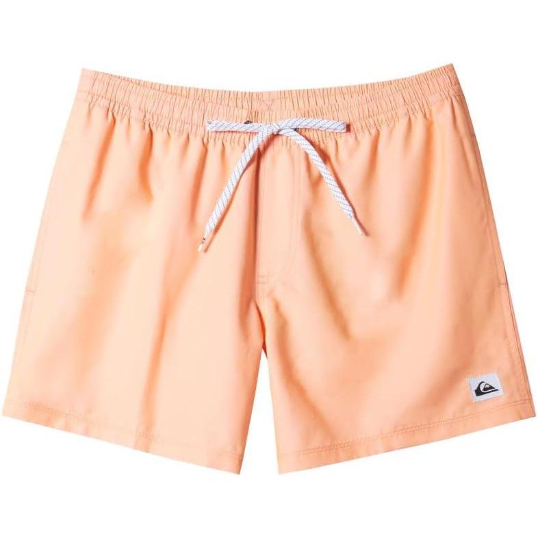 image:imageQuiksilver Mens Everyday Solid 15 Volley Boardshort Swim TrunkPapaya Punch