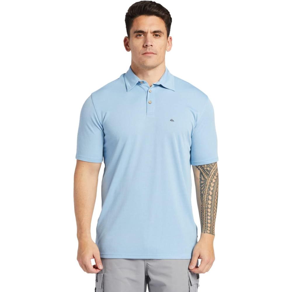 image:imageQuiksilver Mens Mens Water Polo 2 Lightweight Quick Dry Collared Polo ShirtDusk Blue