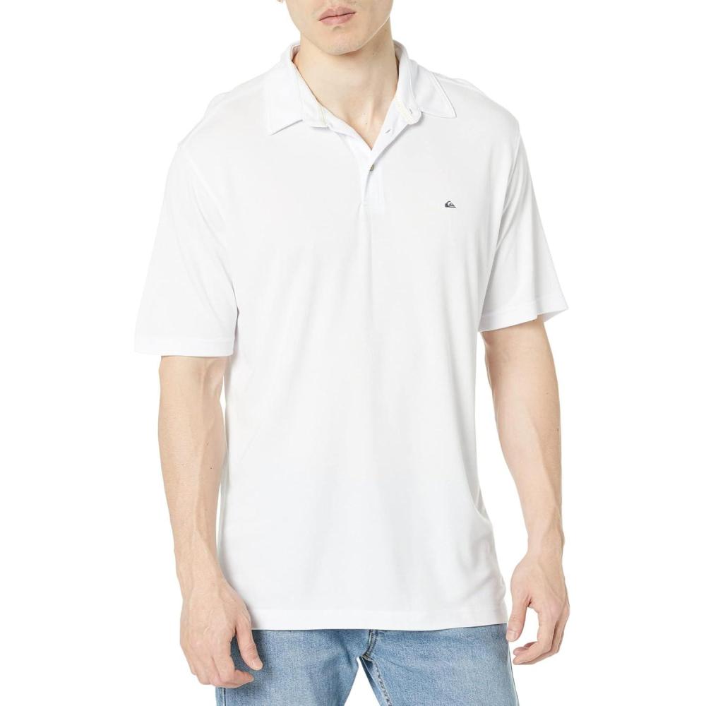image:imageQuiksilver Mens Mens Water Polo 2 Lightweight Quick Dry Collared Polo ShirtWhite