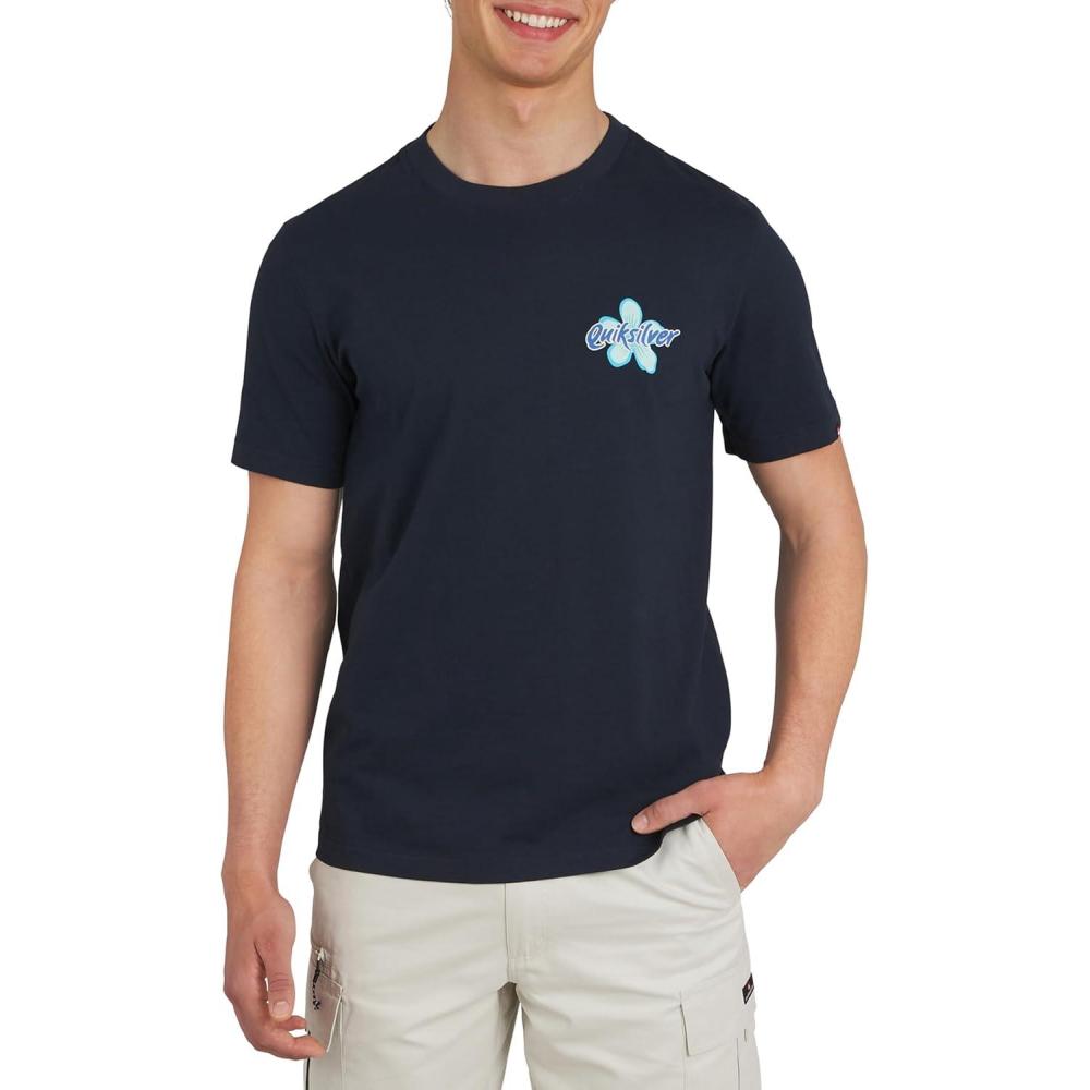 image:imageQuiksilver Mens Regular Fit Premium Soft Cotton Tee Short Sleeve TShirtEclipse