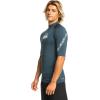 Quiksilver Men’s All Time Ss Short Sleeve Rashguard Surf Shirt(Blue)