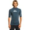 Quiksilver Men’s All Time Ss Short Sleeve Rashguard Surf Shirt(Blue)