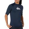 Quiksilver Men’s All Time Ss Short Sleeve Rashguard Surf Shirt(Navy Blazer)