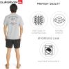 Quiksilver Men’s Regular Fit Premium Soft Cotton Tee Short Sleeve T-Shirt(Grey)