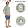 Quiksilver Men’s Regular Fit Premium Soft Cotton Tee Short Sleeve T-Shirt(Lily Pad)
