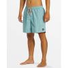 Quiksilver Mens Remade Mix Volley 17nb Elastic Waist Volley Swim Trunk(Alaskan Blue)