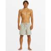 Quiksilver Mens Remade Mix Volley 17nb Elastic Waist Volley Swim Trunk(Silver Birch)