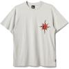 Quiksilver – Mens Solaris T-Shirt Mer Short Sleeve Graphic T-Shirt(Lunar)