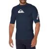 Quiksilver Men’s All Time Ss Short Sleeve Rashguard Surf Shirt(Navy Blazer)