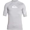 Quiksilver Men’s All Time Ss Short Sleeve Rashguard Surf Shirt(Sleet Heather)