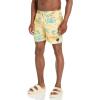 Quiksilver Mens Cloud 9 Pcs Volley 17nb Elastic Waist Volley Swim Trunk Bathing Suit(Pale Banna)