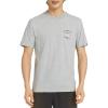 Quiksilver Men’s Regular Fit Premium Soft Cotton Tee Short Sleeve T-Shirt(Grey)