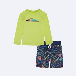 Quiksilver Boys 2pc Swim Shirt/Short(Green)