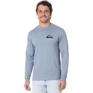 Quiksilver Men’s Comp Logo Long Sleeve Screen Tee(Flint Stone)