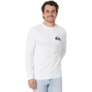 Quiksilver Men’s Comp Logo Long Sleeve Screen Tee(White)