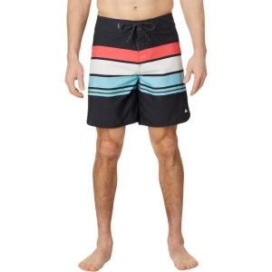 Quiksilver Men’s Quiksilver Men’s Everyday Stripe 19 Boardshort Swim Trunk(Black 241)