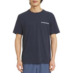 Quiksilver Men’s Regular Fit Premium Soft Cotton Tee Short Sleeve T-Shirt(Total Eclipse)
