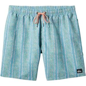Quiksilver Mens Remade Mix Volley 17nb Elastic Waist Volley Swim Trunk(Alaskan Blue)