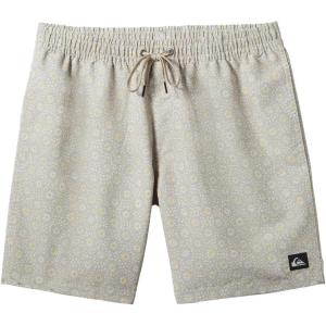 Quiksilver Mens Remade Mix Volley 17nb Elastic Waist Volley Swim Trunk(Silver Birch)