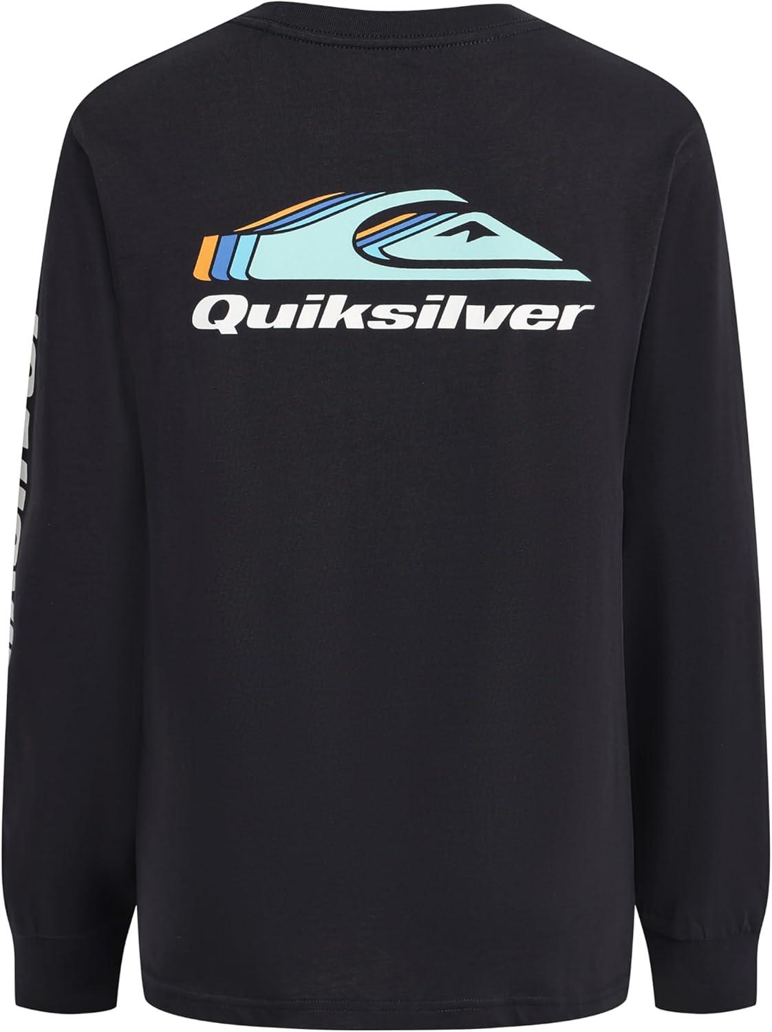 image:imageQuiksilver Boys Long Sleeve Logo Graphic TShirtBlack Omni Wave