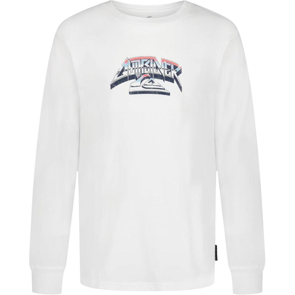 image:imageQuiksilver Boys Long Sleeve Logo Graphic TShirtSnow White Sting