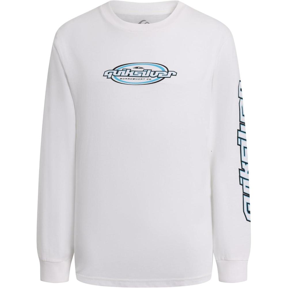 image:imageQuiksilver Boys Long Sleeve Logo Graphic TShirtWhite Thousand
