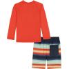 Quiksilver Boys 2 Pc Swim Shirt/Short(Red)