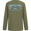 Quiksilver Boys’ Long Sleeve Logo Graphic T-Shirt(Dusty Olive Tribe)