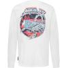 Quiksilver Boys’ Long Sleeve Logo Graphic T-Shirt(Snow White Sting)