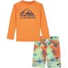 Quiksilver Boys 2 Pc Swim Shirt/Short(Orange)