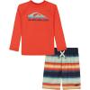 Quiksilver Boys 2 Pc Swim Shirt/Short(Red)