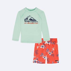 Quiksilver Boys 2 Pc Swim Shirt/Short(Blue)