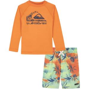 Quiksilver Boys 2 Pc Swim Shirt/Short(Orange)