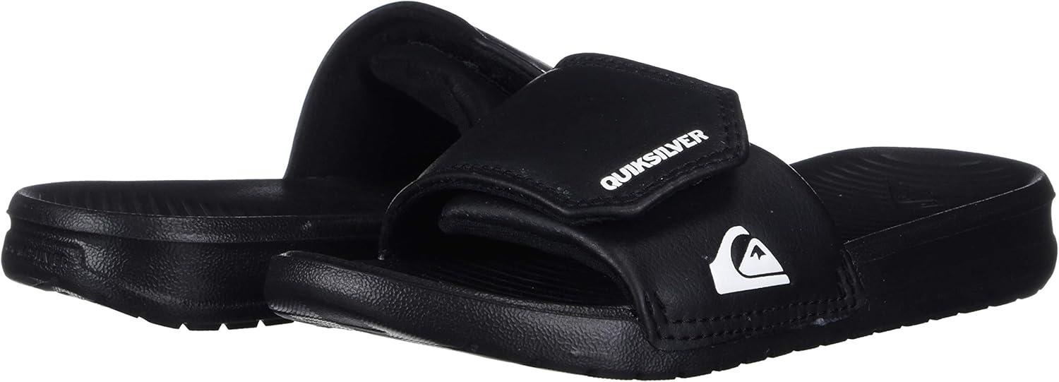 image:imageQuiksilver boys Bright Coast Adjust Youth Flip Flop BlackWhiteBlack 13 Little Kid US