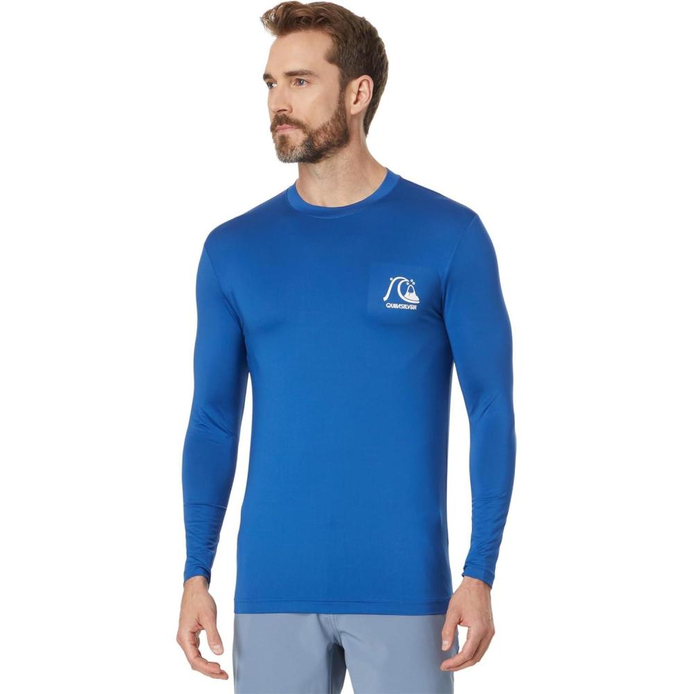 image:imageQuiksilver Mens DNA Bubble Logo Long Sleeve Surf Tee RashguardMonaco Blue