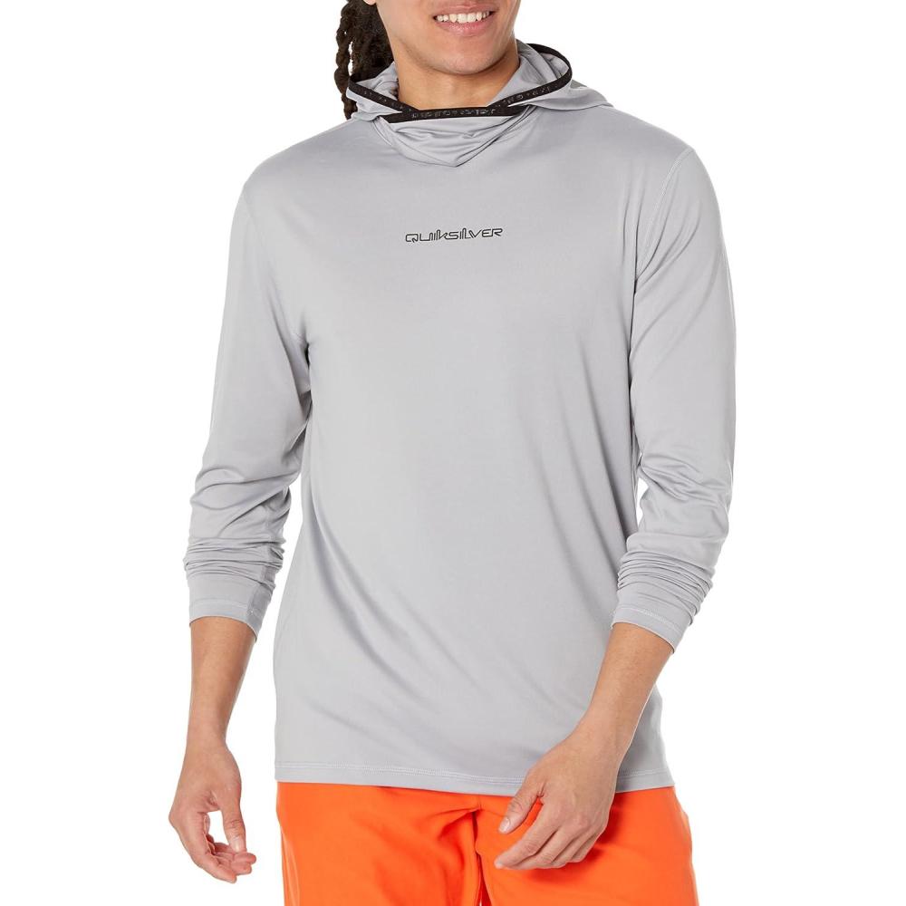 image:imageQuiksilver Mens Urban Dredge Hooded Long Sleeve Surf TeeSleet