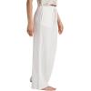 Quiksilver Women’s Relaxed Oceanview Textured Solid Pant(White)